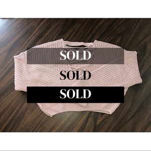 ⛔️SOLD⛔️Pink Lace Up Sweater